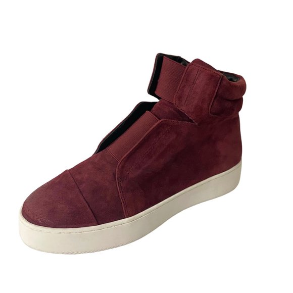 ATELJÉ 71 'EMERALD' WAXY SUEDE HIGH-TOP SNEAKERS - Picture 1 of 8